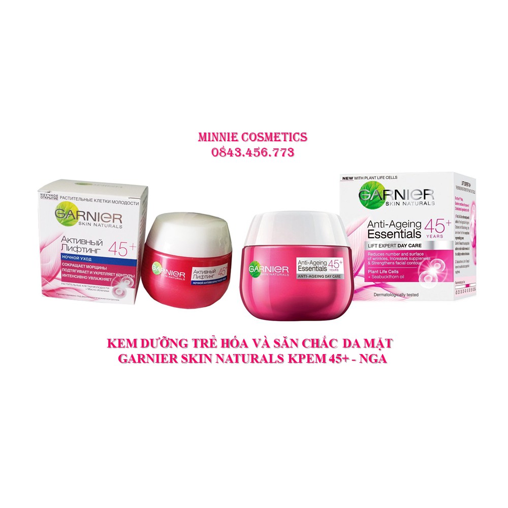 KEM DƯỠNG TRẺ HÓA VÀ SĂN CHẮC DA MẶT GARNIER SKIN NATURALS KPEM 45+ - NGA