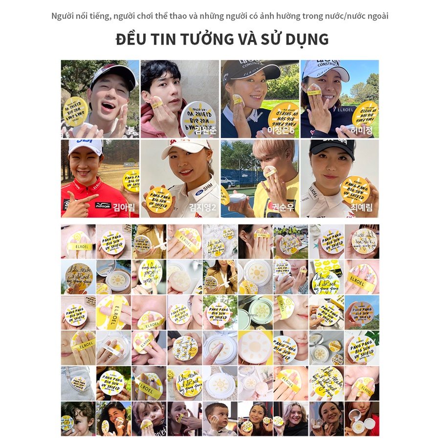 [RUNNING MAN VN]Kem chống nắng dạng cushion Elroel Pang Pang Mini Sun UV Shield SPF50+/PA+++