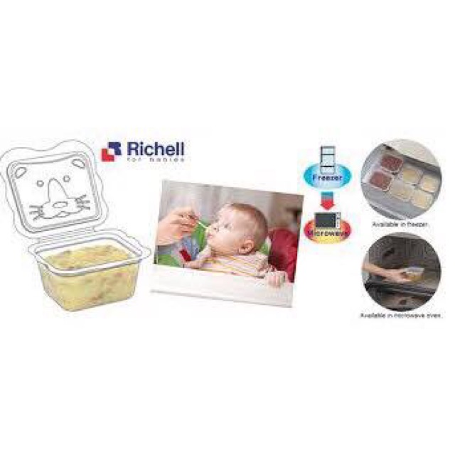 Bộ chia thức ăn Richell Nhật Bản