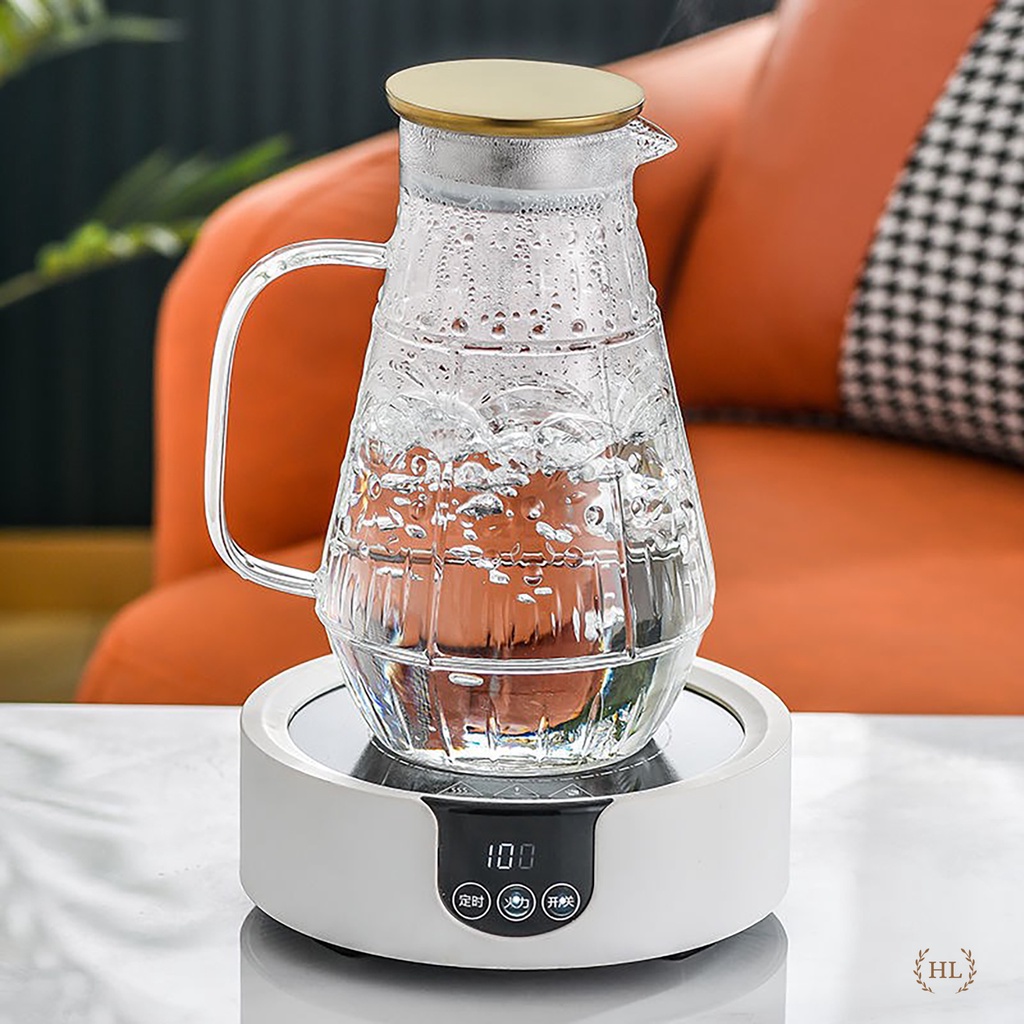 Bình cốc thủy tinh Decor chịu nhiệt Borosilicate họa tiết Hoa Mặt Trời | Bình Ly Thủy Tinh Phong cách Dubai 2023
