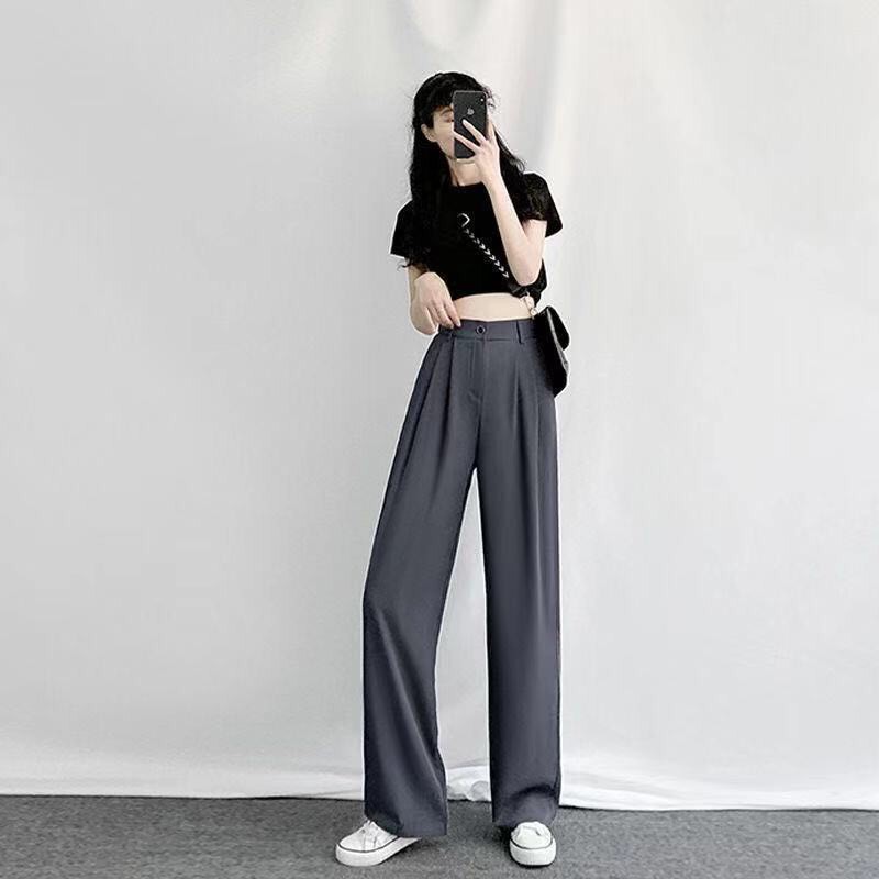 Quần Ống Rộng Suông Cạp Cao, Khóa Cúc Trước Tôn Dáng (có ảnh thật) hot trend 2021 | BigBuy360 - bigbuy360.vn