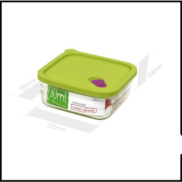 Hộp thủy tinh chịu nhiệt Lock&amp;Lock Wave Steam Hole 730ml - LLG165