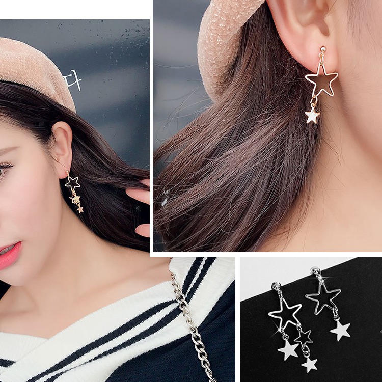 Bông Tai Thiết Kế Hình Ngôi Sao Kiểu Hàn Quốc A17