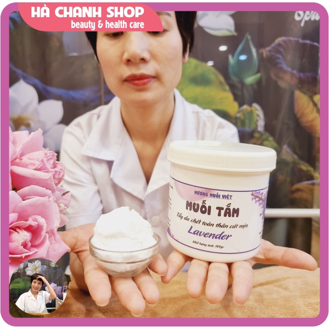 900gr Muối Tắm Tẩy Tế Bào Chết Toàn Thân Lavender Hương Dạng Cát Mịn Muối Tắm Trắng Cá Nhân Spa