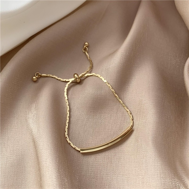 Vòng tay thiết kế giả dây bện tối giản thời trang cho nữ