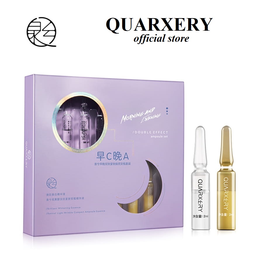 Bộ Serum Dưỡng Trắng, Dưỡng Ẩm, Chống Lão Hóa Ngày Và Đêm QUARXERY - Huyết Thanh