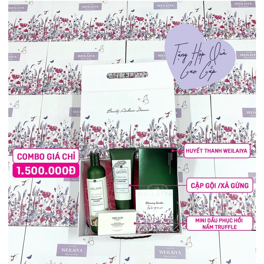 Combo quà tặng Weilaiya tặng bạn gái người thân yêu 8/3, 20/10, 20/11 Lễ tết biếu hỷ Dầu gội sữa tắm Weilaiya chính hãng