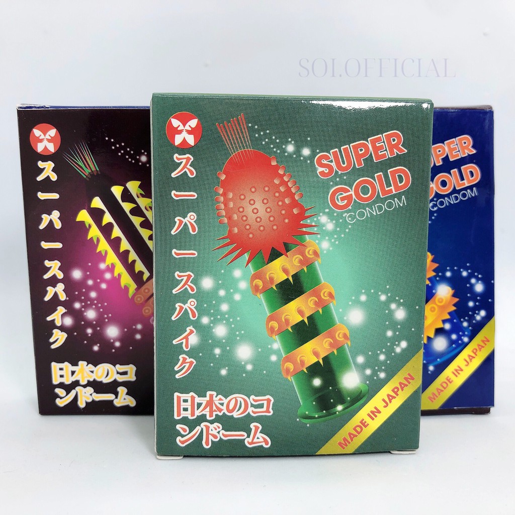 Bao cao su Super gold gân gai bi râu bcs chính hãng Nhật Bản SOI.official