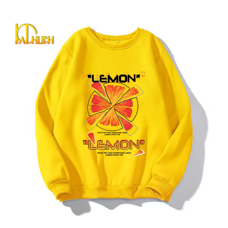 ÁO SWEATER NỮ IN LEMON (NHIỀU MÀU)
