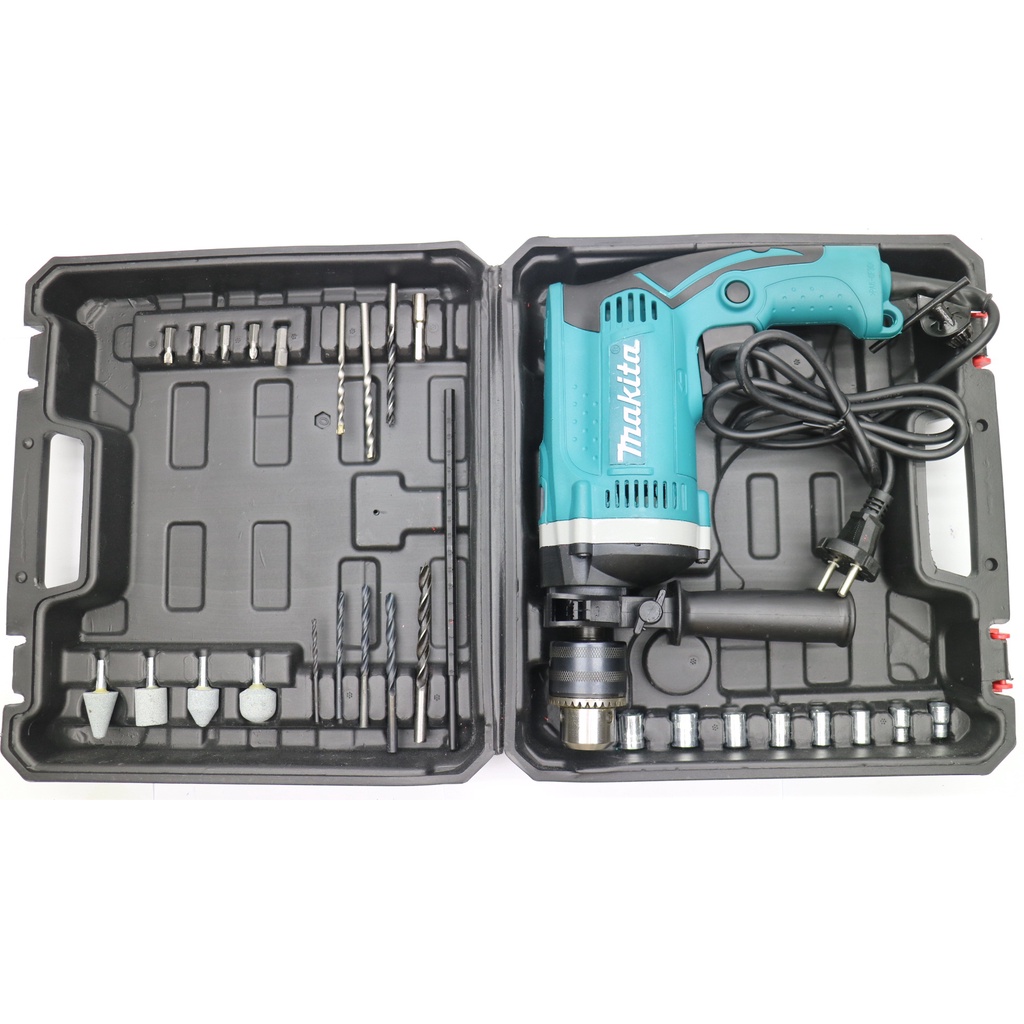 Máy Khoan Điện Cầm Tay 710W Tay 710W 13ly Kèm Phụ kiện Máy Khoan 2 Chế Độ Cực Khỏe Kèm Hộp Đồ Nghề Sửa Chữa