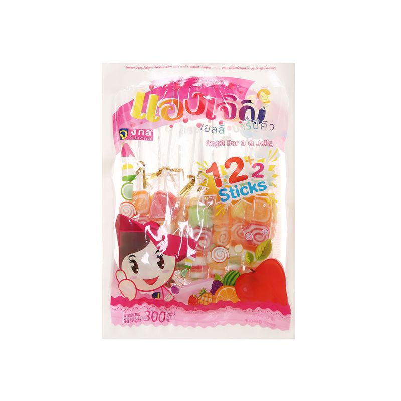 Kẹo dẻo Jongkol Thái Lan xiên que gói 300g