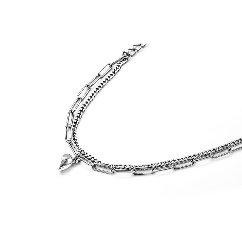 Vòng tay thép titan hình trái tim thời trang cho cặp đôi