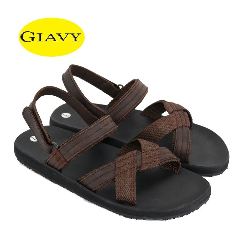 [Video] Giày sandal nữ Giavy quai da phối dù SN033