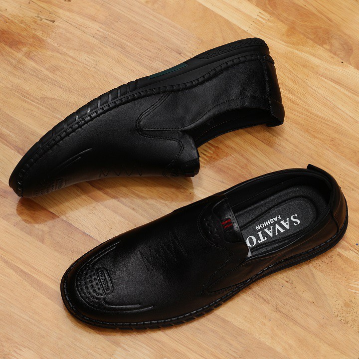Giày lười nam da bò 2 màu nâu và đen R01 | BigBuy360 - bigbuy360.vn