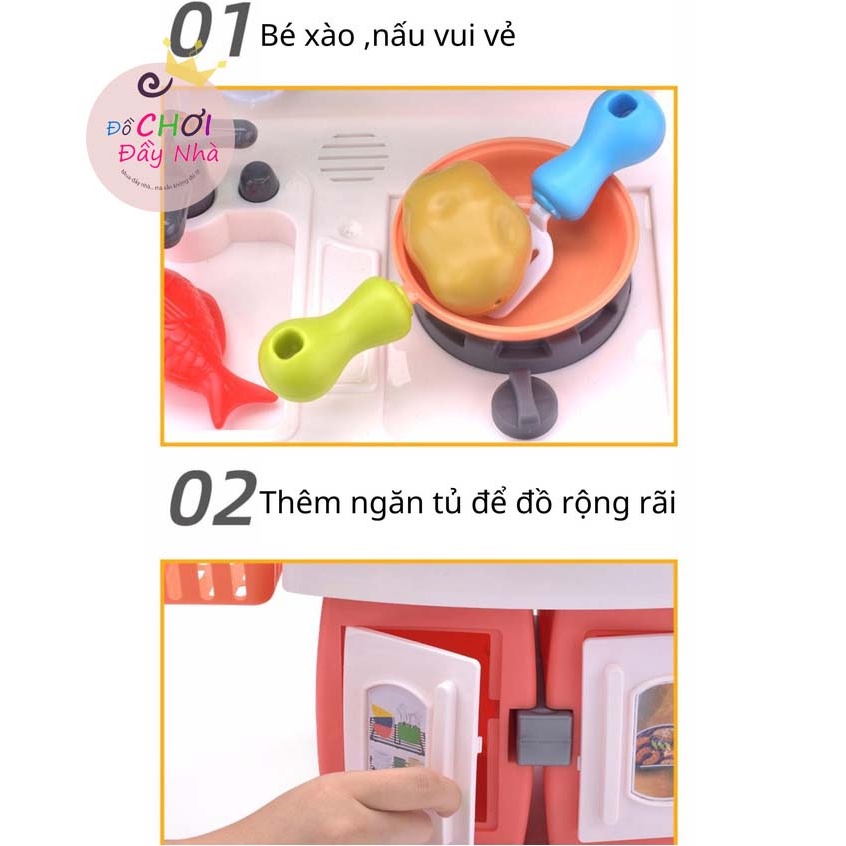 Đồ chơi nhà bếp, bộ đồ chơi nấu ăn thiết kế 2 kiểu dáng linh động IQANGEL - Đồ chơi đầy nhà