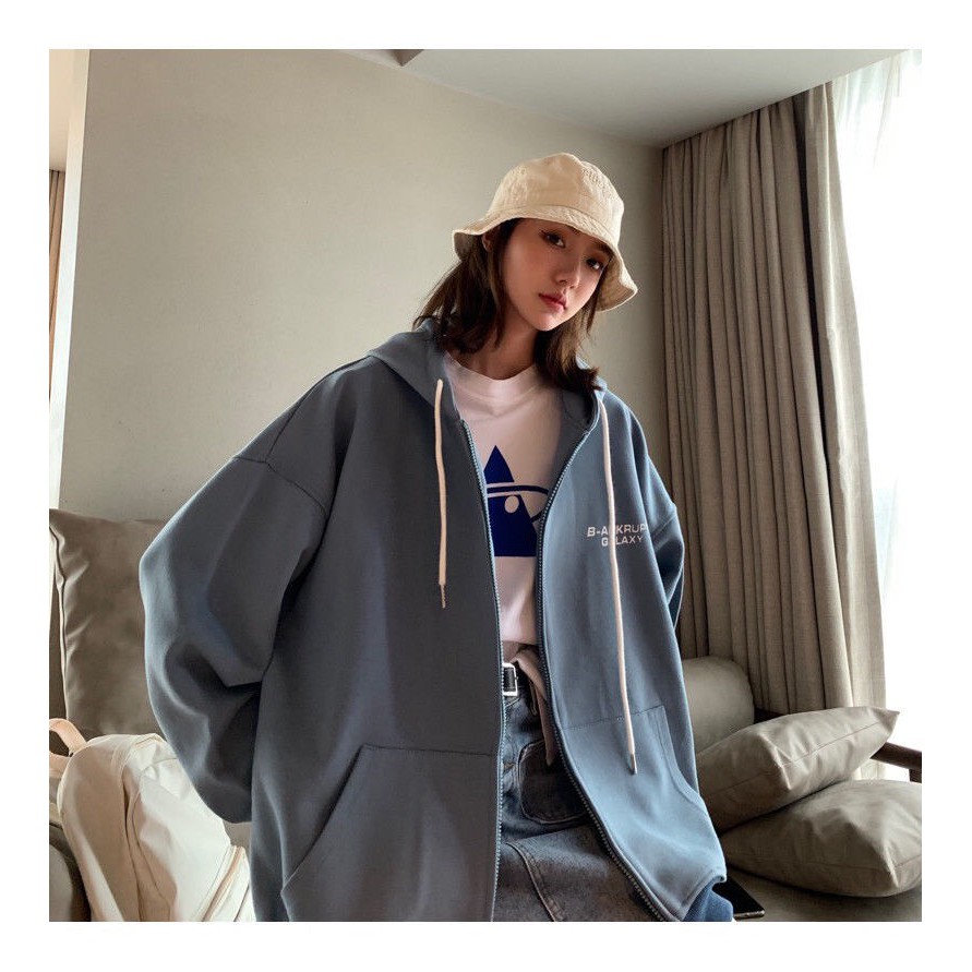Áo khoác nam nữ form rộng ulzzang khoá kéo 3 màu có ảnh thật - Áo khoác unisex phong cách giá rẻ loại 1