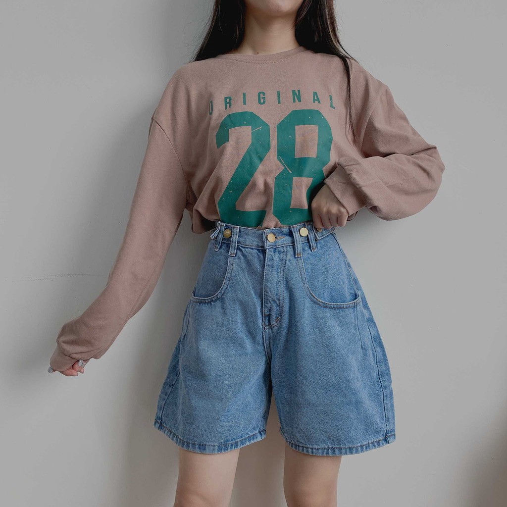 Quần ngố lưng shorts jeans cạp kiểu 064 lưng cao nữ ulzzang VM STYLE 22SJU03TD2311 | BigBuy360 - bigbuy360.vn
