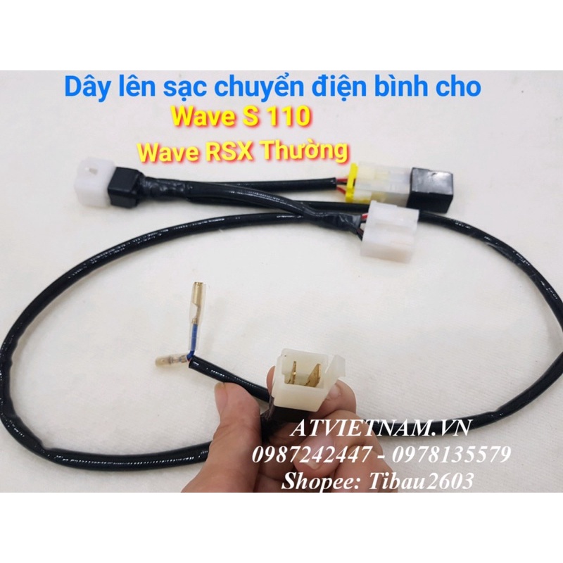 Combo sạc Suzuki GD chính hãng kèm dây lên sạc cho Wave S 110 / RSX Thường