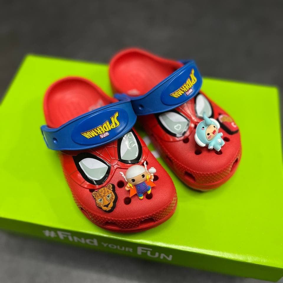 Dép Cross cho bé trai Band Classic Croos Spider Man Kids Hàng Chính Hãng Size 24 Đến 35 - Tặng 6 sticker