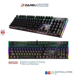 Bàn phím quang cơ Gaming DAREU EK520 (WATERPROOF, Optical switch, MULTI LED)