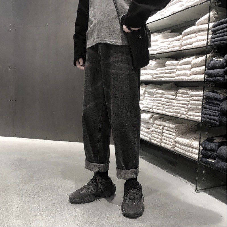 QUẦN BAGGY JEANS ỐNG RỘNG FORM UNISEX (kèm hình chụp thật)