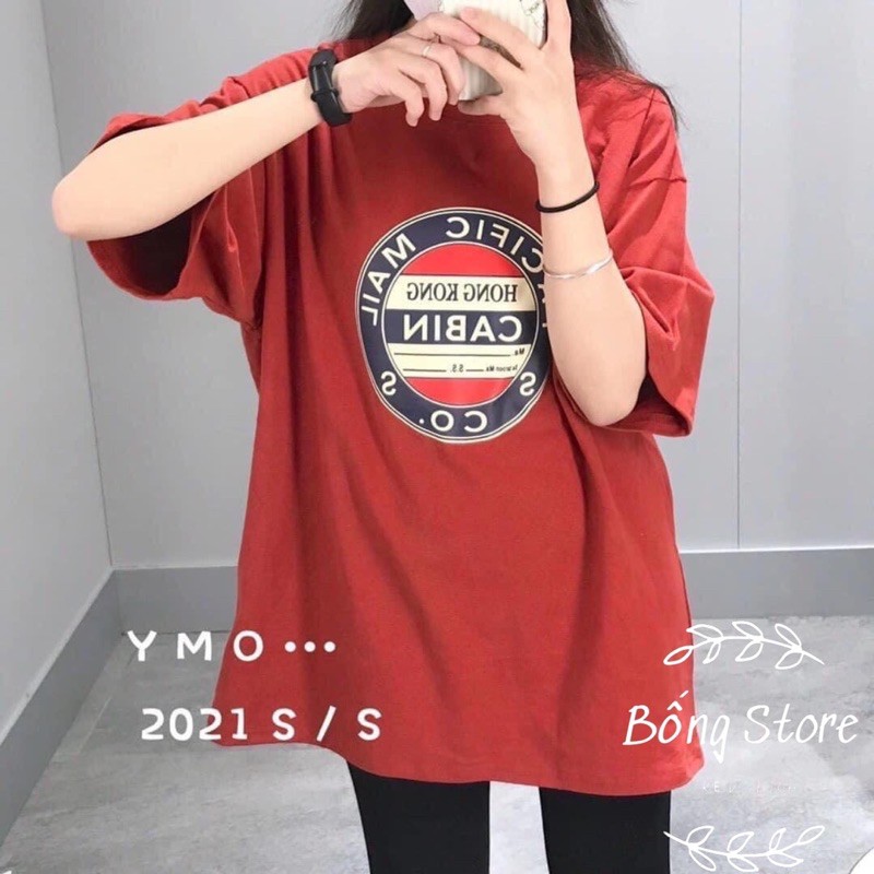 [Rẻ Vô Địch] Áo thun cotton tay lỡ Unisex -- in hình Vòng tròn Hong Kong