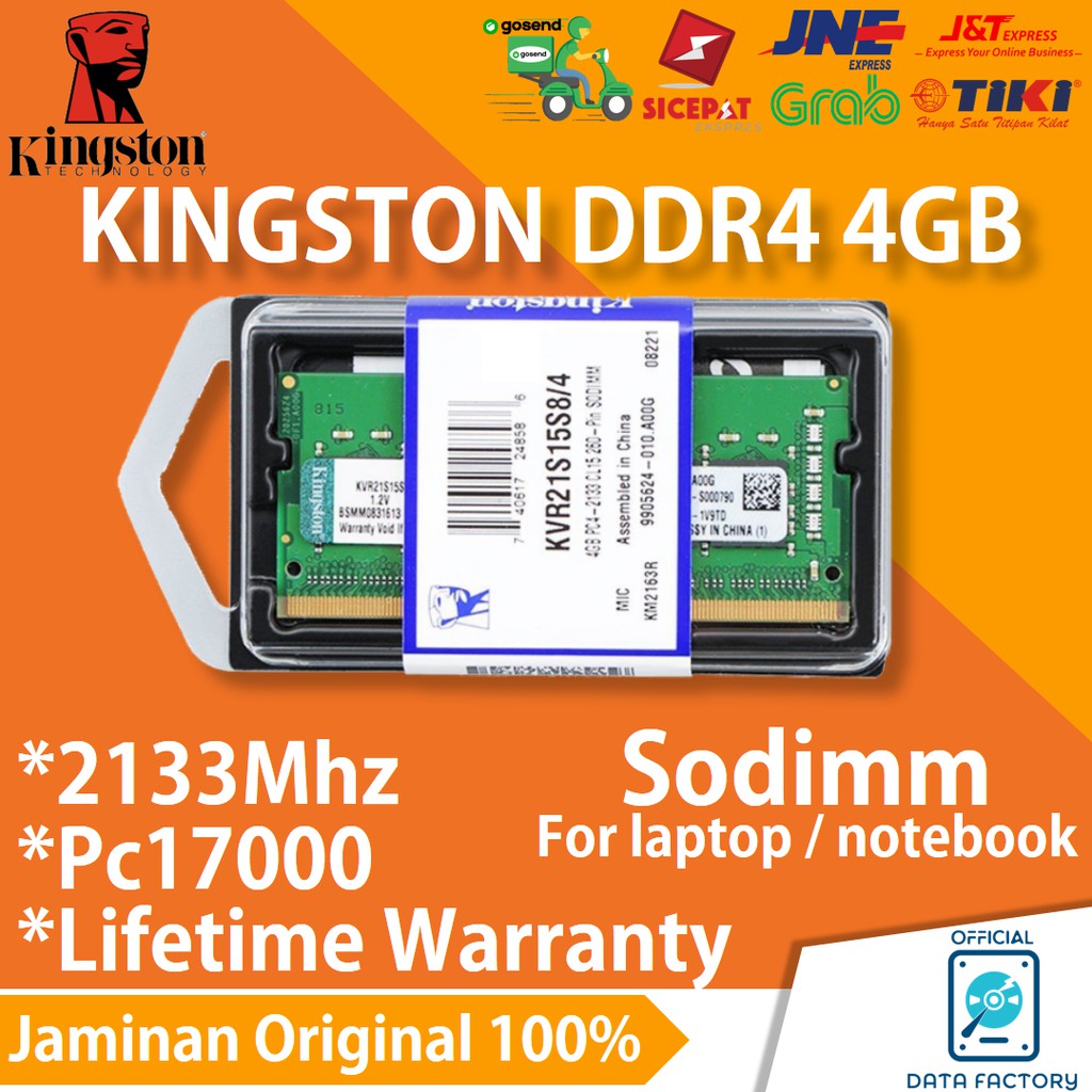 Bộ Nhớ Laptop Kingston Ddr4 Ram 4gb Sodimm 2133mhz Pc17000
