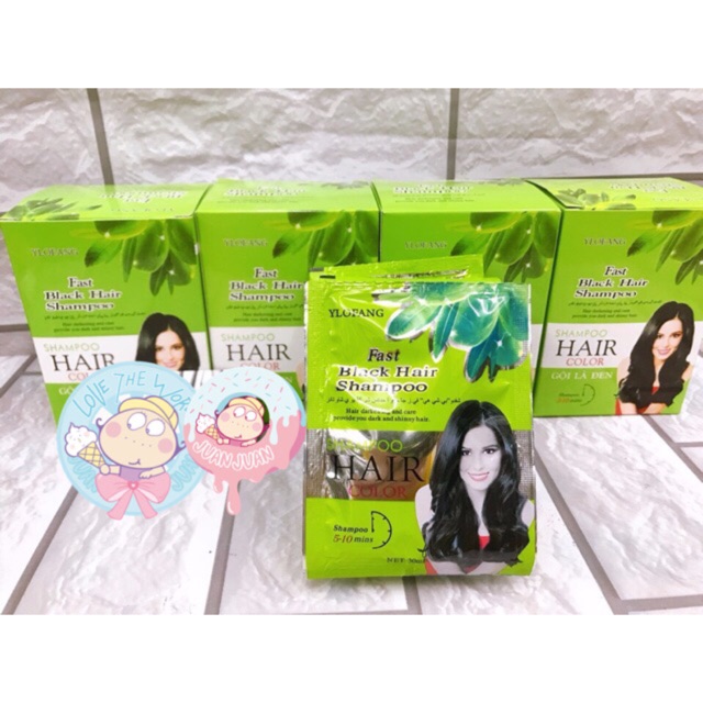 DẦU GỘI LÀ ĐEN OLiVE XANH SAMPOO HAIR COLOR