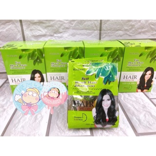 DẦU GỘI LÀ ĐEN OLiVE XANH SAMPOO HAIR COLOR {hộp 10 gói}