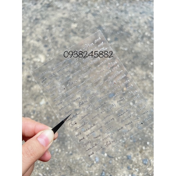 Sticker dán móng chữ ký
