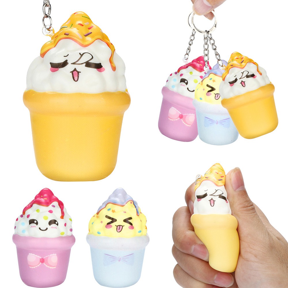 Squishy dẻo hình kem ốc quế dễ thương