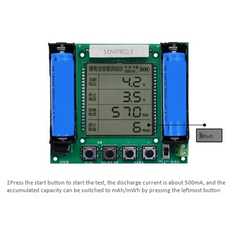 Mô Đun Kiểm Tra Dung Lượng Pin XH-M239 Lithium 18650 MaH / MwH Độ Chính Xác Cao