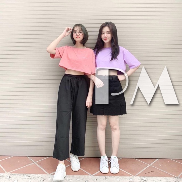Áo croptop chữ nhỏ PM12