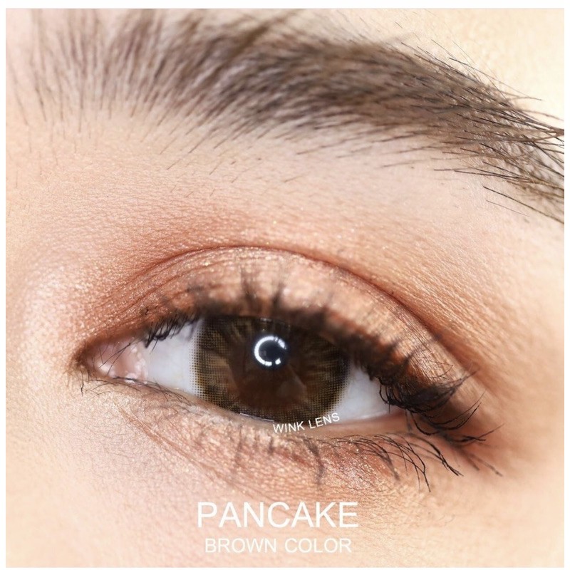 Lens mắt nâu Pop/Pancake giãn nhỏ 0 độ và có độ