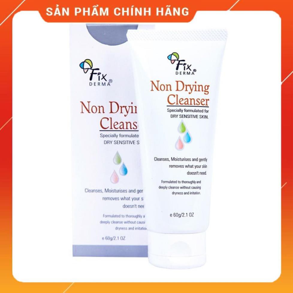 Fixderma Sữa Rửa Mặt Cho Da Khô – Nhạy Cảm Non Drying Cleanser 60g