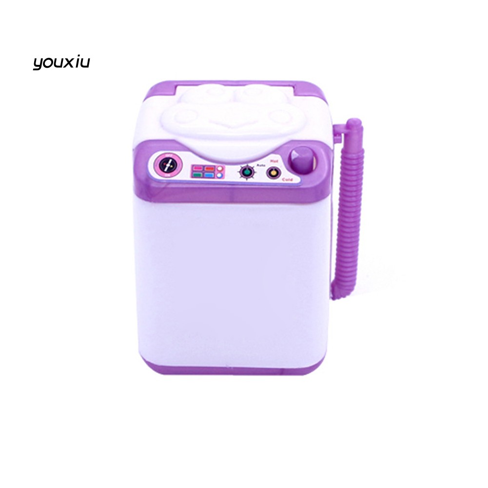 ♛YEWJ♛Cute Silicone Doll Washing Machine Mini Washer Doll House Furniture Accessory