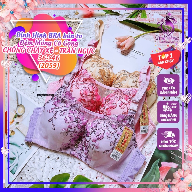 Áo lót BIGSIZE định hình bản lưng to mút mỏng có gọng dành cho ngực to,chống chảy xệ, có lưới bra chống tràn ngực