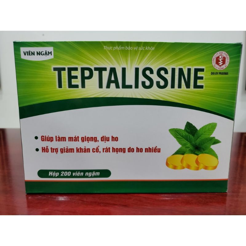 Viên ngậm TETALISSINE hộp 200v,hỗ trợ dịu ho,mát giọng,khản cổ do ho nhiều