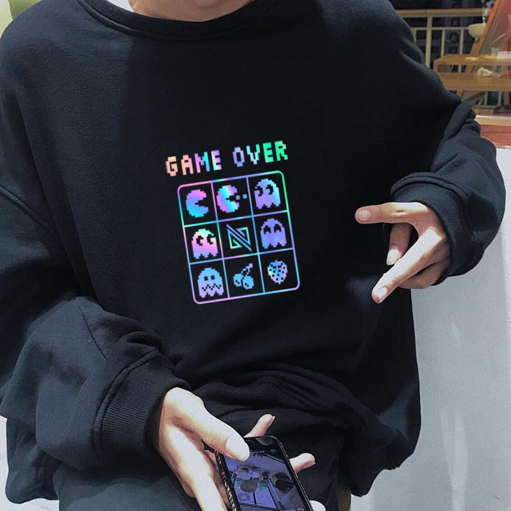 Áo Sweater Game Over Phản Quang, Aó Nỉ Dài Tay Nam Nữ Cá Tính - AS22 | BigBuy360 - bigbuy360.vn