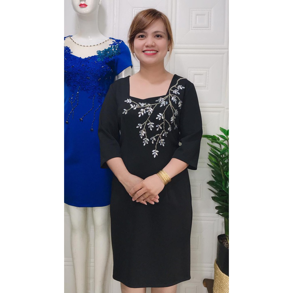 đầm trung niên cho mẹ , sang trọng