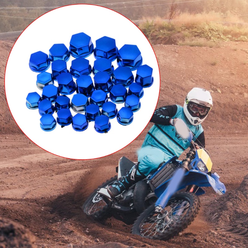 Bộ 30 Ốc Vít Trang Trí Bánh Xe Chống Bụi Cho Xe Mô Tô Địa Hình