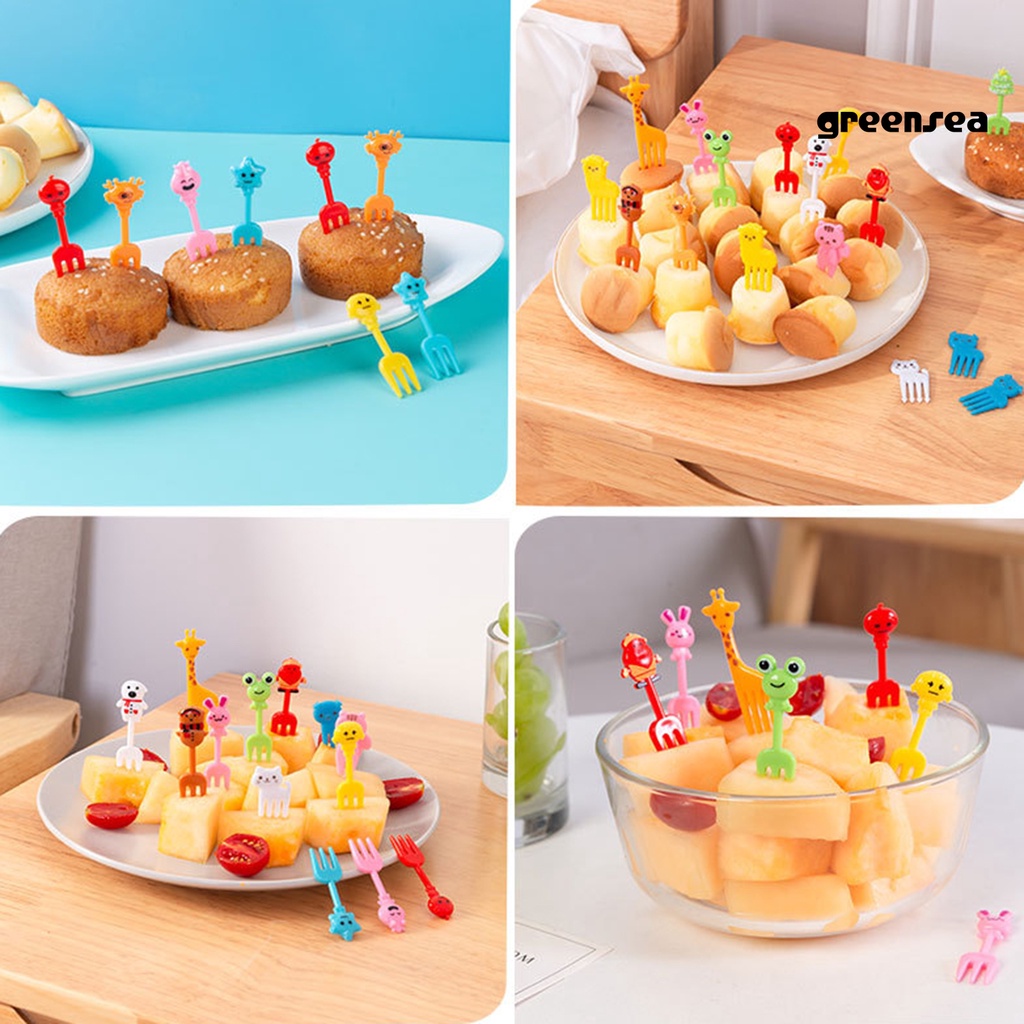 1 Bộ Nĩa Ăn Trái Cây / Trái Cây / Động Vật Hoạt Hình Chống Trượt Dễ Vệ Sinh