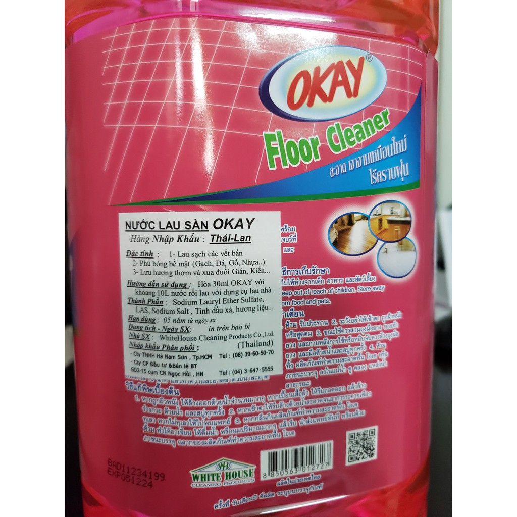 Nước lau sàn Okay Thái Lan 5200ml