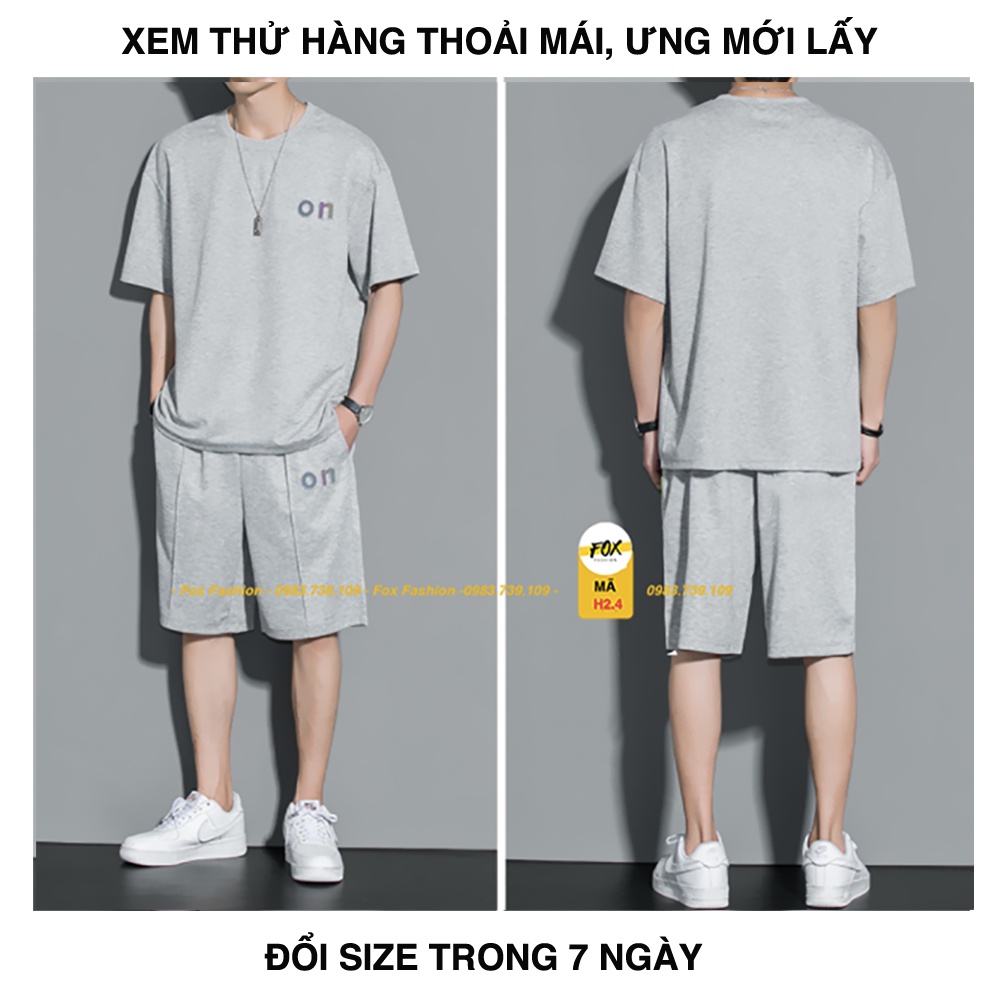 Quần áo thể thao nam mùa bè | Bộ thể thao nam mùa hè big size 45-115kg | Bộ nam hè chất thun cotton, cổ tròn, tay lỡ