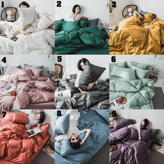 Bộ chăn ga lụa tencel sumoi trơn (chát chọn mẫu với shop)