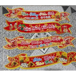1 xấp 10 tờ decal Tem Dán Chúc Mừng Năm Mới ĐẠI
