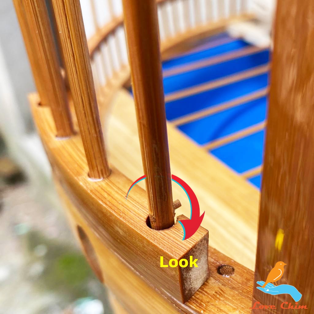 Lồng chim Cu Gáy chất liệu trúc già đẹp, Lồng nuôi chim cu gáy đẹp LOVECHIM