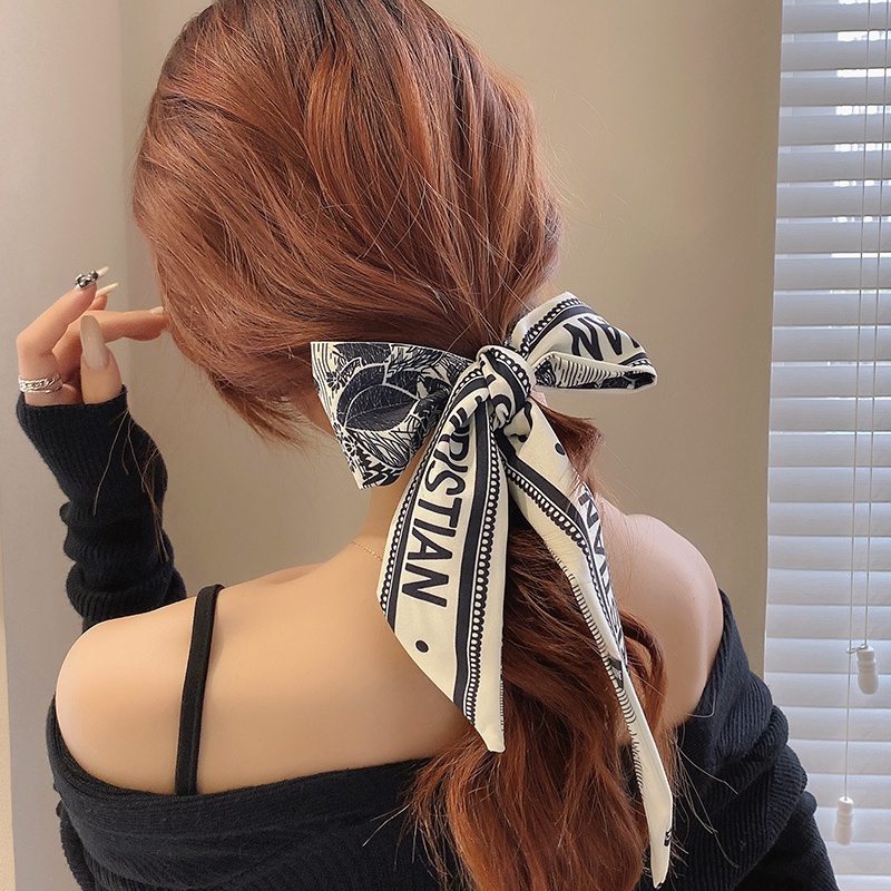 Dây Cột Tóc Ruy Băng Phong Cách Hàn Quốc Cổ Điển Thời Trang Cho Nữ