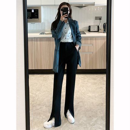 Quần Dài Lưng Cao Ống Rộng Xẻ Tà Cá Tính Cho Nữ | BigBuy360 - bigbuy360.vn