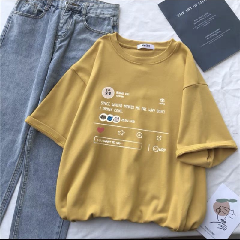 [Rẻ Vô Địch] Áo thun cotton tay lỡ unisex -  - ÁO  YOU WANT TO SAY•••hình icon khóc  - - mẫu hot 2022